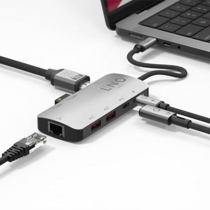 UTGATT1 - LINQ Elements 8in1 8K Pro Multiport Hub USB-C