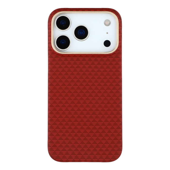 A-One Brand - iPhone 17 Pro Max Mobilskal MagSafe Carbon Fiber - Röd