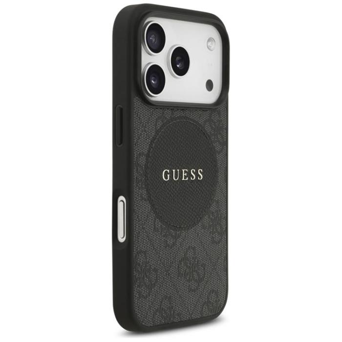 Guess - Guess iPhone 17 Pro Mobilskal MagSafe 4G Circle Classic Logo - Svart