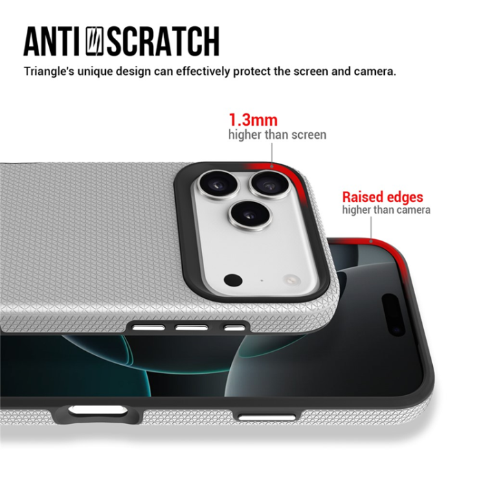 A-One Brand - iPhone 17 Pro Mobilskal MagSafe Protective TPU+PC - Silver