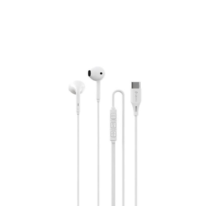 Devia - Devia In-Ear Trådbundna Hörlurar USB-C Kintone A3 - Vit