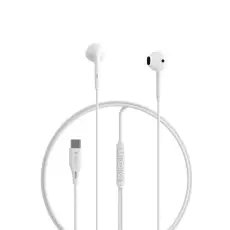 Devia - Devia In-Ear Tr&aring;dbundna H&ouml;rlurar USB-C Kintone A3 - Vit
