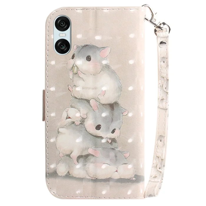 A-One Brand - Sony Xperia 10 VI Plånboksfodral 3D Pattern - Squirrels