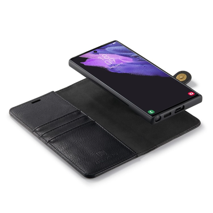 DG.MING - DG.MING Galaxy S23 Ultra Plånboksfodral 2in1 Äkta Läder - Svart