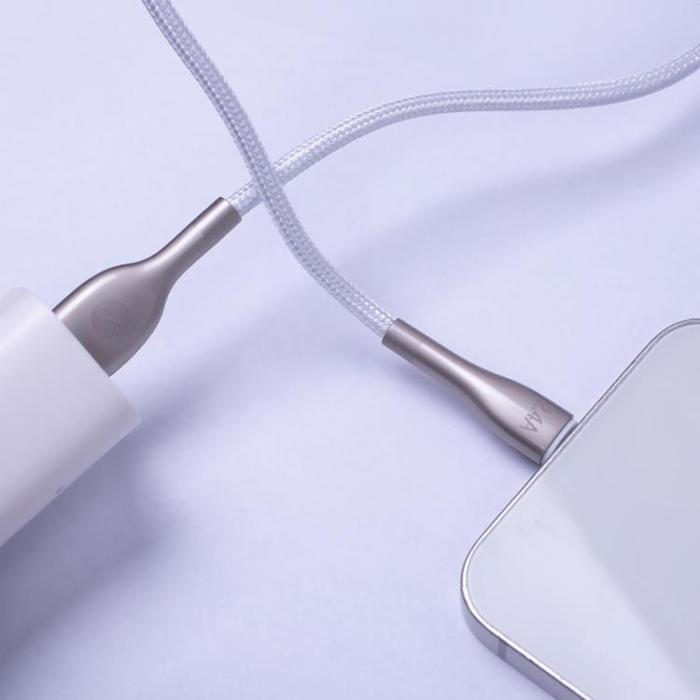 Forever - Forever Sleek USB-A till Lightning kabel 1m 2,4A - Vit