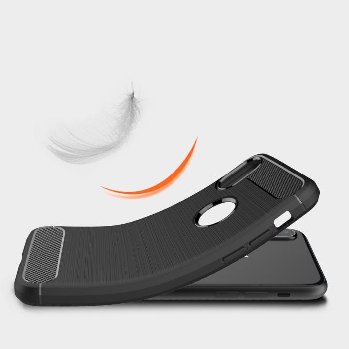 OEM - Carbon Fiber Brushed Mobilskal till iPhone XS / X - Röd