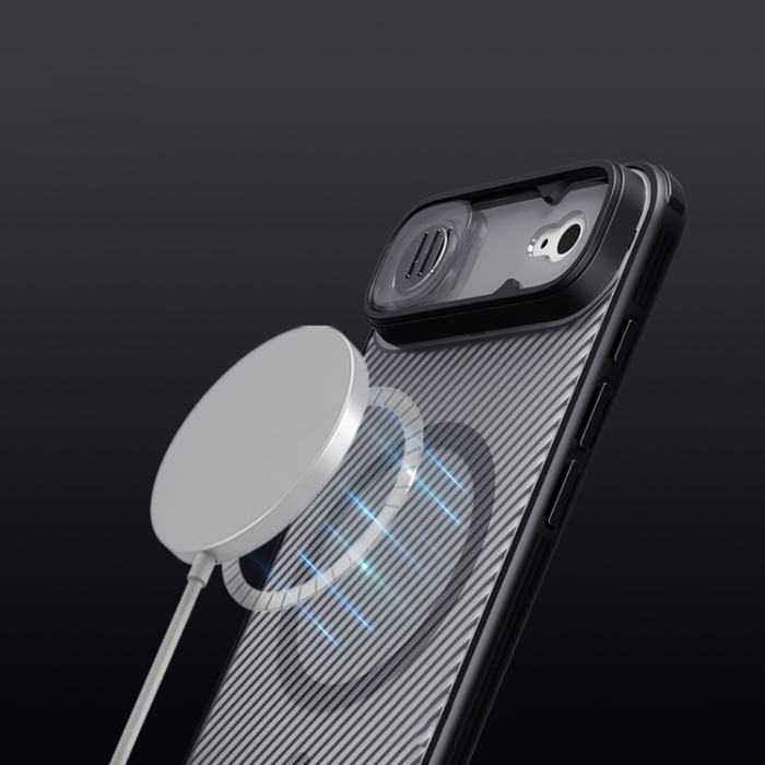 Nillkin - Nillkin iPhone Air Mobilskal MagSafe CamShield Pro - Transparent Svart