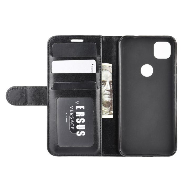 OEM - Leather plånboksfodral till Google Pixel 4A - Svart
