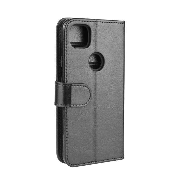 OEM - Leather plånboksfodral till Google Pixel 4A - Svart
