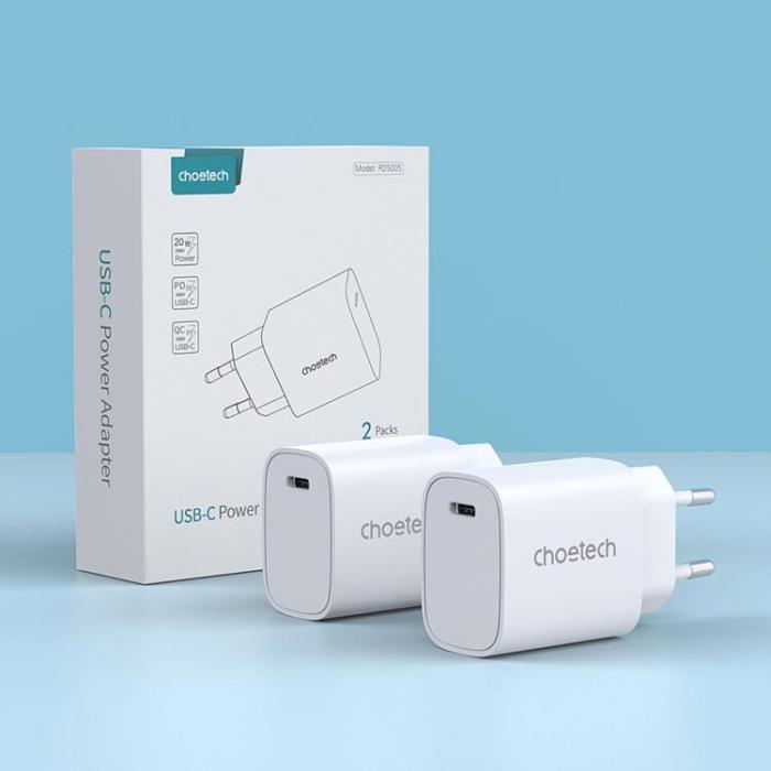 Choetech - Choetech Väggladdare 20W USB-C - Vit