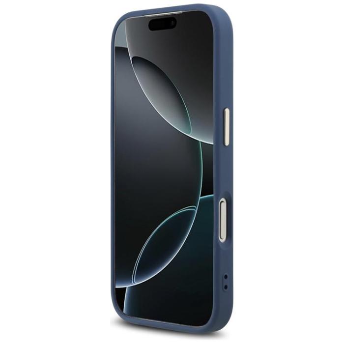 Guess - Guess iPhone 17 Pro Mobilskal MagSafe 4G Triangle Logo - Blå Guld