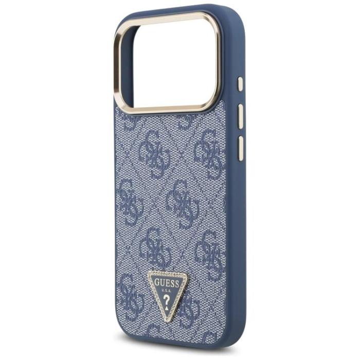 Guess - Guess iPhone 17 Pro Mobilskal MagSafe 4G Triangle Logo - Blå Guld