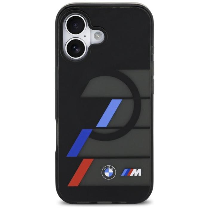 BMW - BMW iPhone 17 Mobilskal MagSafe Metal Tricolor Lines - Svart