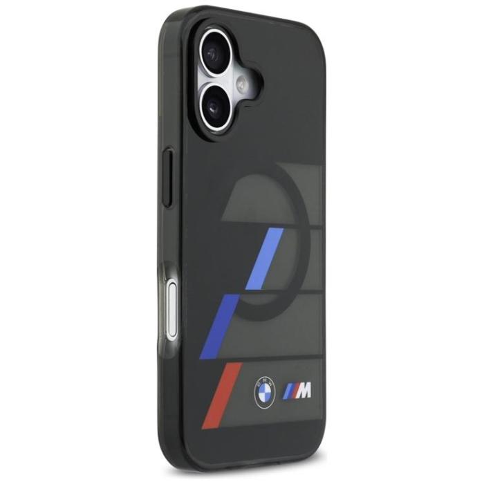 BMW - BMW iPhone 17 Mobilskal MagSafe Metal Tricolor Lines - Svart