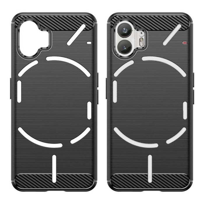 A-One Brand - Nothing Phone 2 Mobilskal Carbon Fiber Brushed - Svart