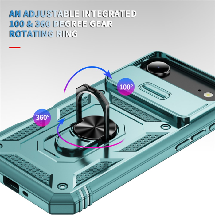 A-One Brand - iPhone Air Mobilskal Slide Camshield Kickstand - Grön