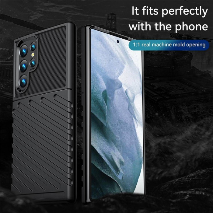 OEM - Galaxy S23 Ultra Skal Thunder Twill - Svart