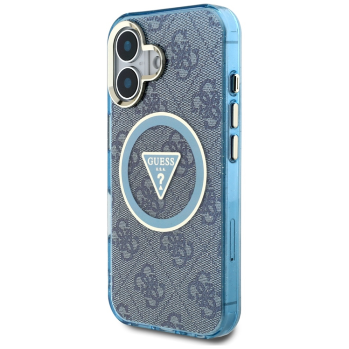 Guess - Guess iPhone 16 Mobilskal Magsafe Glitter - Blå