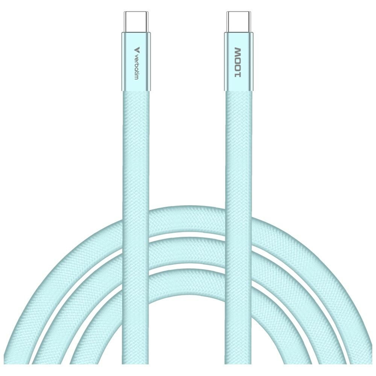 Verbatim USB-C Till USB-C Kabel 60W Soft Touch 1.2m - Blå | 2353 | AlltMobil