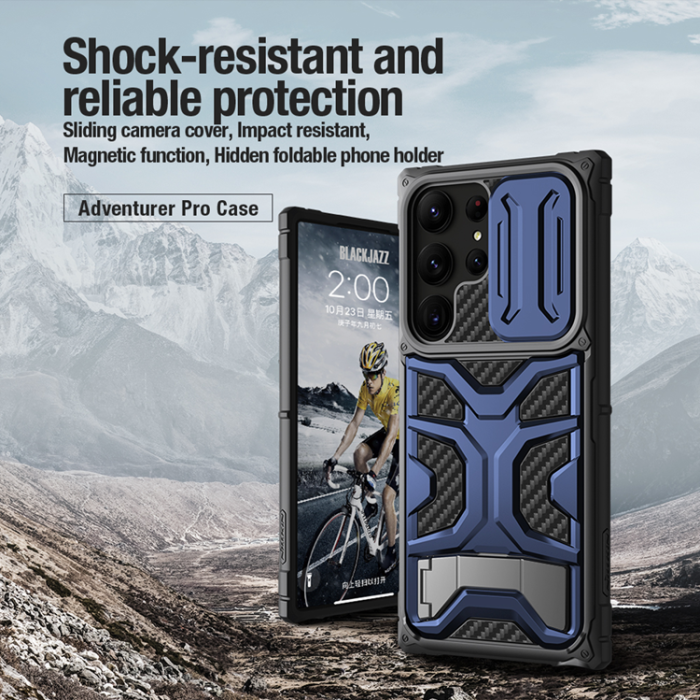 Nillkin - Nillkin Galaxy S23 Ultra Skal Adventurer Pro Hybrid - Blå
