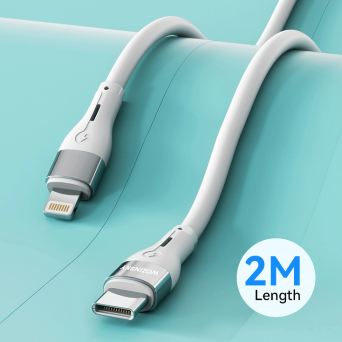 Wozinsky - Wozinsky USB-C till Lightning kabel PD 27W 1m - Vit