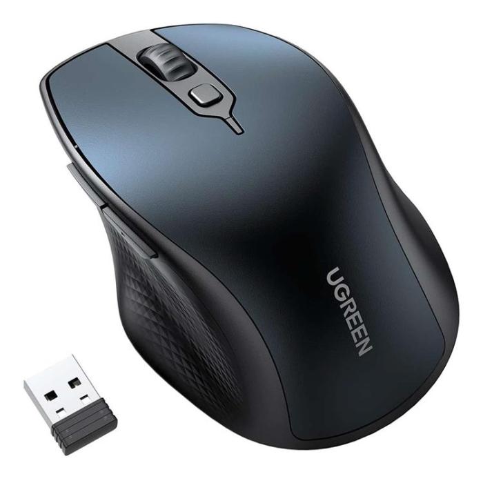 Ugreen - Ugreen Ergonomisk Trådlös Mus Bluetooth 2.4 GHz - Blå