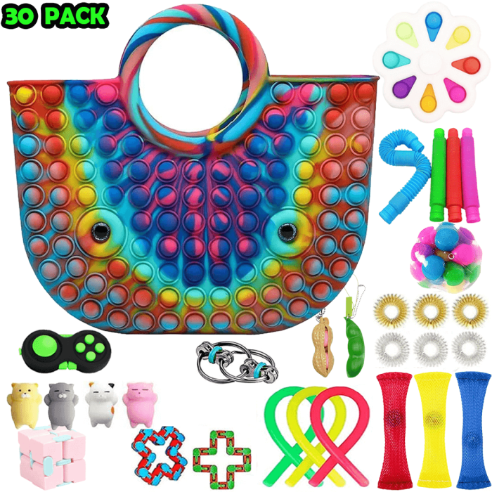 Adventskalender - Adventskalender 2023 - MEGA Handväska Pack - Fidget Pop it Toys för Vuxna & Barn