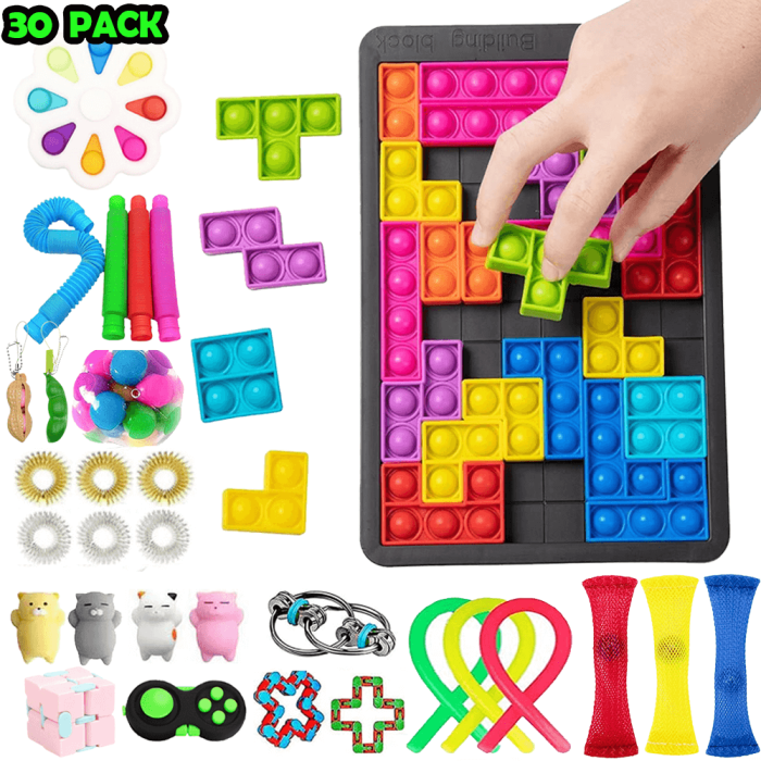 UTGATT1 - MEGA PUSSEL Pack - Pop it Fidget Toy, leksak, Stress Relief