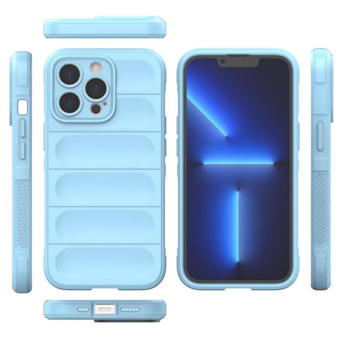 OEM - iPhone 13 Pro Skal Magic Shield Flexible Armored - Ljusblå