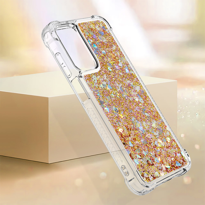 A-One Brand - Galaxy A17/A26 Mobilskal Glitter Quicksand TPU - Guld