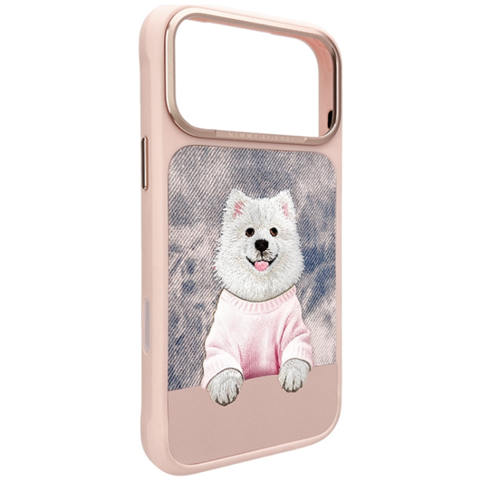 NIMMY - Nimmy Mobilskal För iPhone 17 Pro MagSafe Gentle Pets Series Dog - Rosa