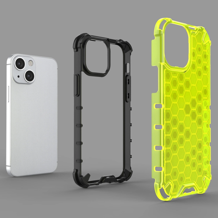 OEM - iPhone 13 mini Mobilskal Honeycomb Armor - Röd