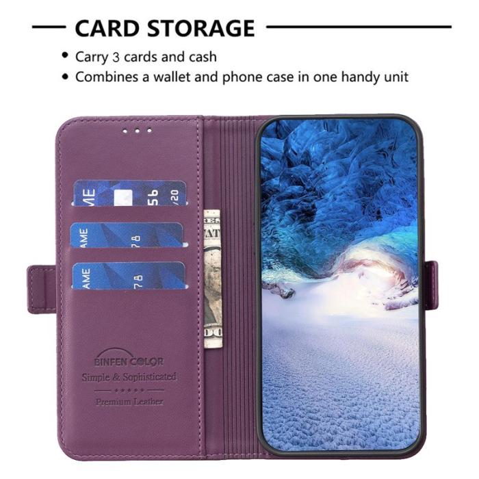 BINFEN COLOR - BINFEN Samsung Galaxy A37 Plånboksfodral Konstläder Flip - Mörklila