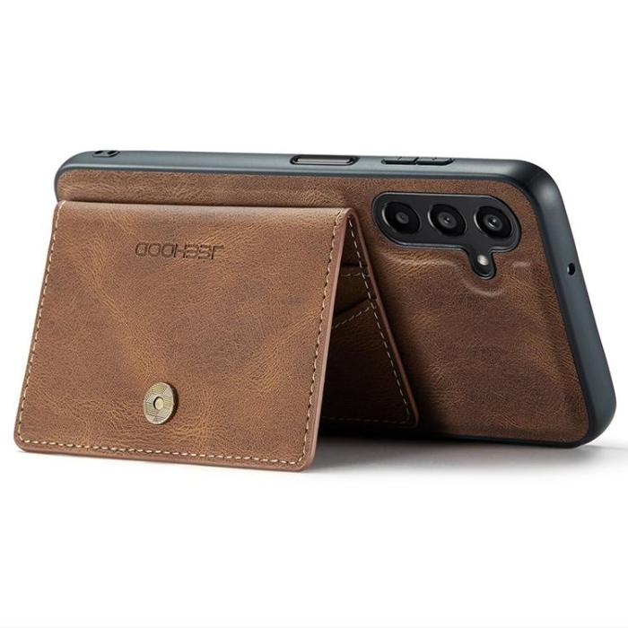 OEM - JEEHOOD Samsung Galaxy A15 4G/5G Mobilskal Konstläder + Plast - Brun