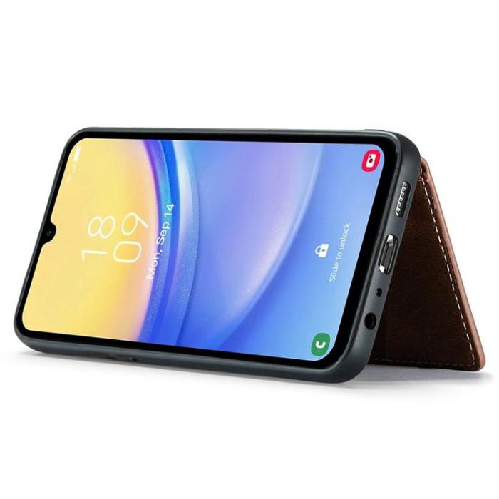 OEM - JEEHOOD Samsung Galaxy A15 4G/5G Mobilskal Konstläder + Plast - Brun