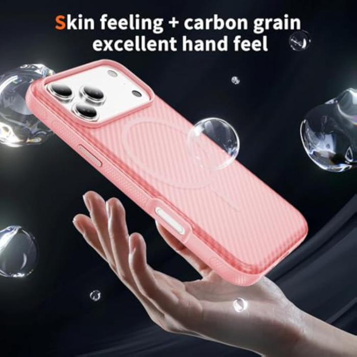 A-One Brand - iPhone 17 Pro Mobilskal MagSafe Carbon Fiber Anti-Slip