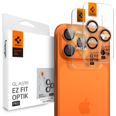 Spigen - [2-pack] Spigen iPhone 17 Pro/17 Pro Max Härdat Glas Kameraskydd EZ Fit - Orange