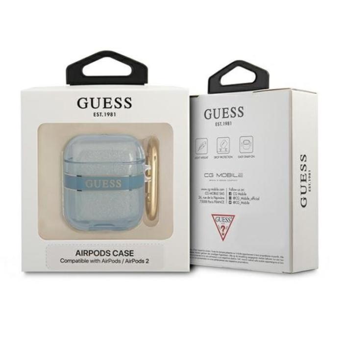 Guess - Guess AirPods Skal Strap Collection - Blå