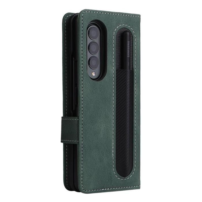 A-One Brand - Galaxy Z Fold 4 Plånboksfodral 2in1 Detachable - Grön
