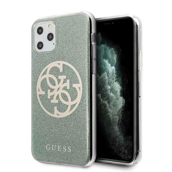 Guess Skal iPhone 11 Pro Circle Glitter - Khaki | 2353 | AlltMobil