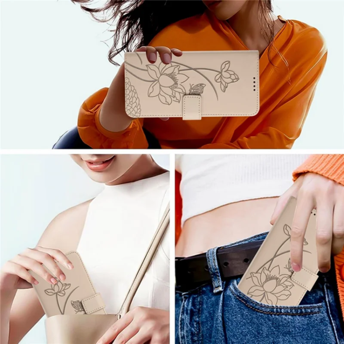 A-One Brand - iPhone 17 Pro Max Plånboksfodral Lotus Imprint