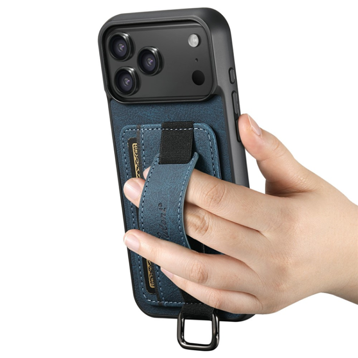 SUTENI - SUTENI iPhone 17 Pro Max Mobilskal Korthållare Litchi Läder