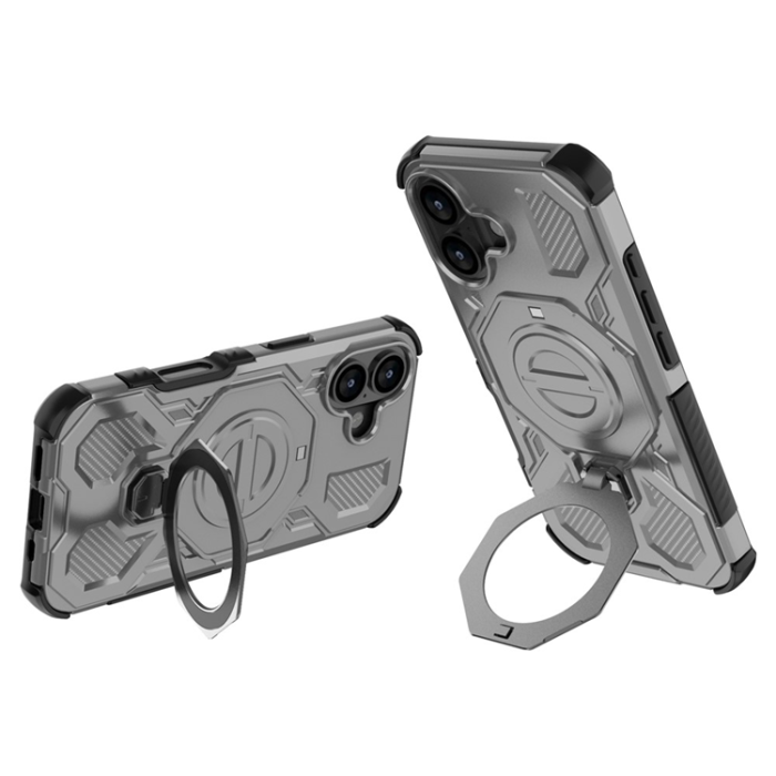 A-One Brand - iPhone 17 Mobilskal Rotating Kickstand - Grå