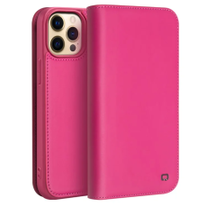 QIALINO - Qialino iPhone 13 Pro Plånboksfodral Äkta läder - Rosa