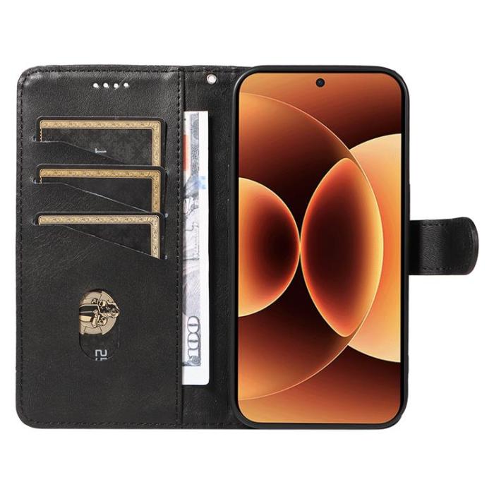 A-One Brand - Xiaomi 17 Pro Max Plånboksfodral T Shape Lines - Svart