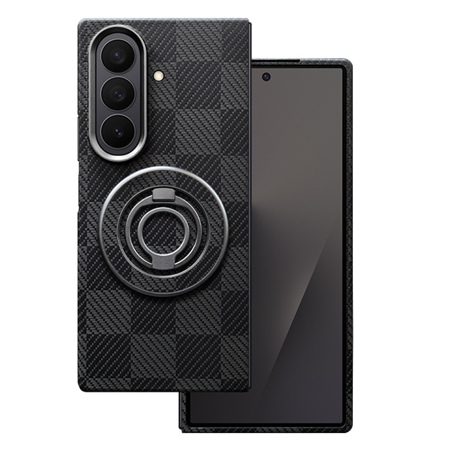 Galaxy Z Fold 7 Mobilskal MagSafe Kevlar Metal Ring - Svart Shangge | 2353 | AlltMobil
