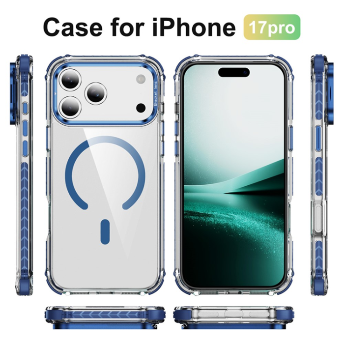 A-One Brand - iPhone 17 Pro Mobilskal MagSafe Kickstand - Blå
