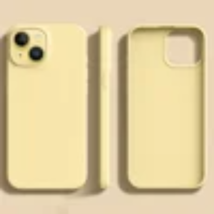 A-One Brand - Mobilskal till iPhone 15 Ultra Thin Silikon - Ljus Gul