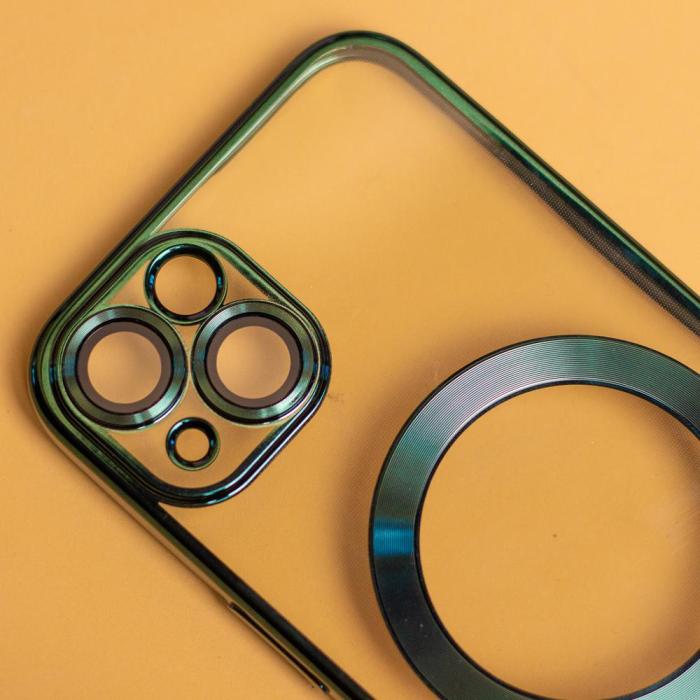 TelForceOne - iPhone 13 Magfodral Grönt Krom Finish Skyddande Stilrent