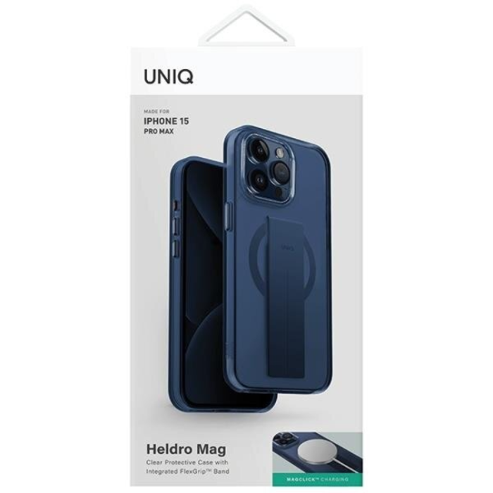 UNIQ - UNIQ iPhone 15 Pro Max Mobilskal MagSafe Heldro - Blå